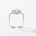 Unique Square Geometric Heart Zirconia Toe Ring 70400219