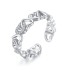 Linked Hollow Hearts Zirconia Toe Ring 70400220