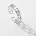 Linked Hollow Hearts Zirconia Toe Ring 70400220