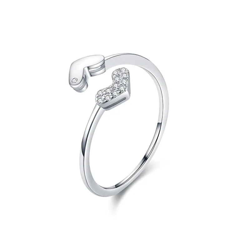 Tiny Double Hearts Zirconia Toe Ring 70400221