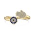 Evil Eye Hamsa Hand Protection Open Rings 70400222