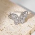 Shiny Zirconia Butterfly Open Rings 70400223