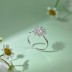 Moveable Flower Zirconia Open Rings 70400226