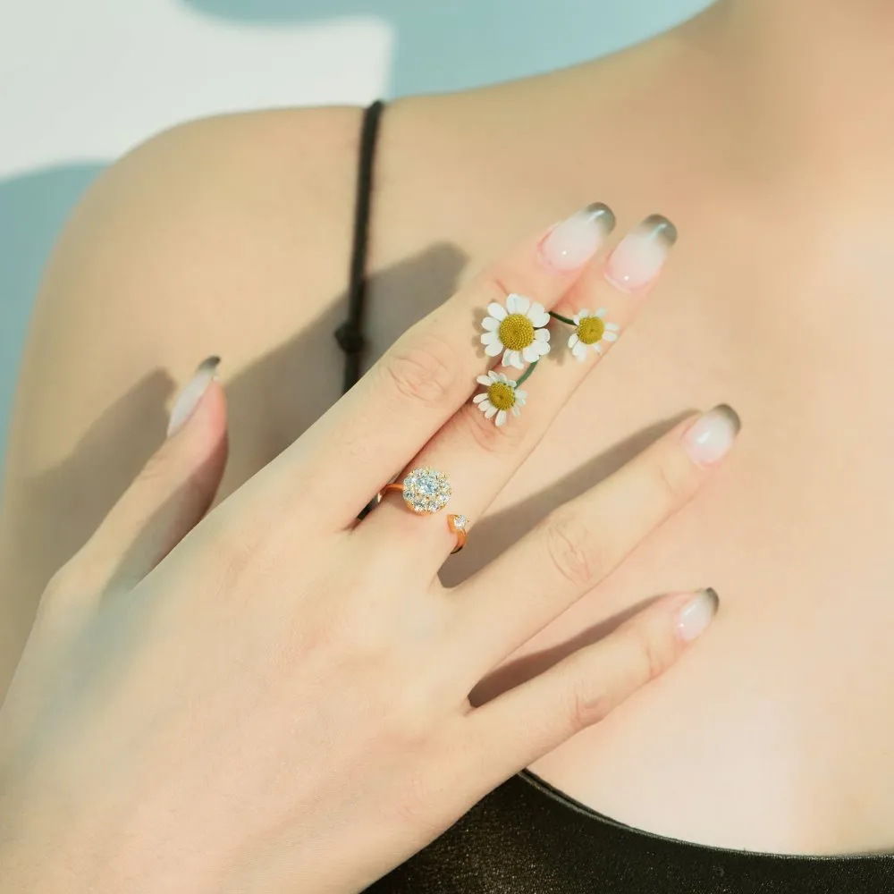 Moveable Cluster Zirconia Open Rings 70400231 - image2