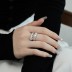 Sparkle Crossed Zirconia Open Rings 70400234