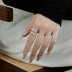 Sparkle Crossed Zirconia Open Rings 70400234