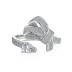 Sparkle Zirconia Bow Open Rings 70400235