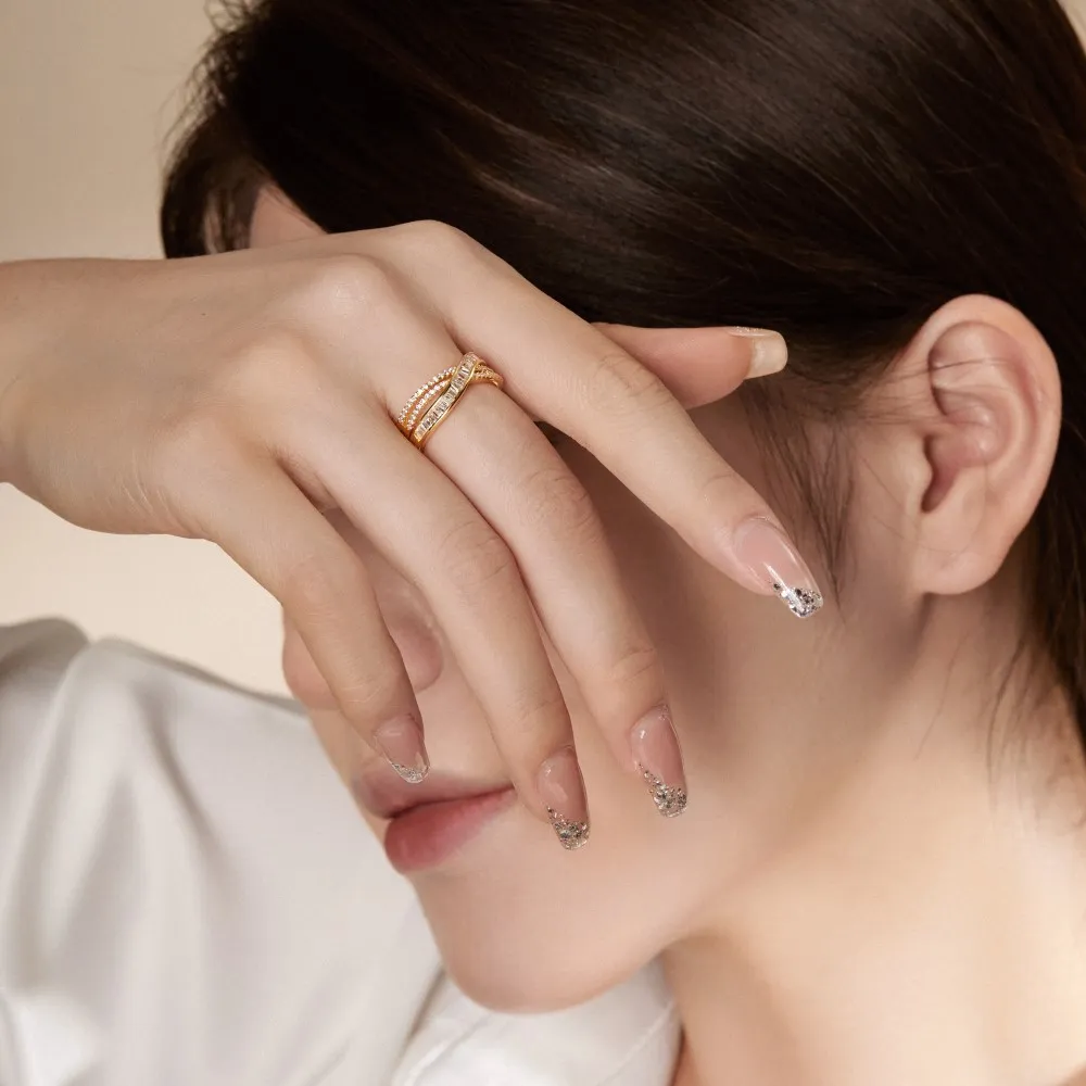 Geometric Curves Zirconia Open Ring 70400236 - image1
