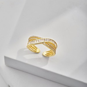 Geometric Curves Zirconia Open Ring 70400236
