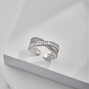 Geometric Curves Zirconia Open Ring 70400236