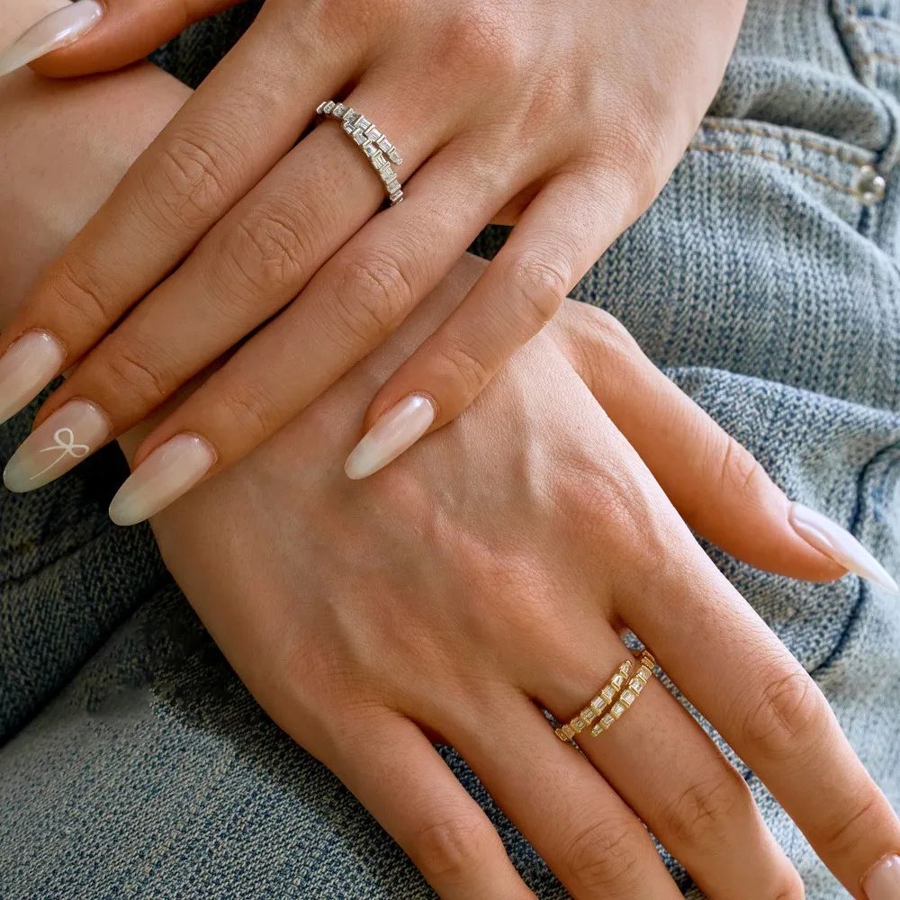 Geometric Ladder Zirconia Open Ring 70400238 - image1