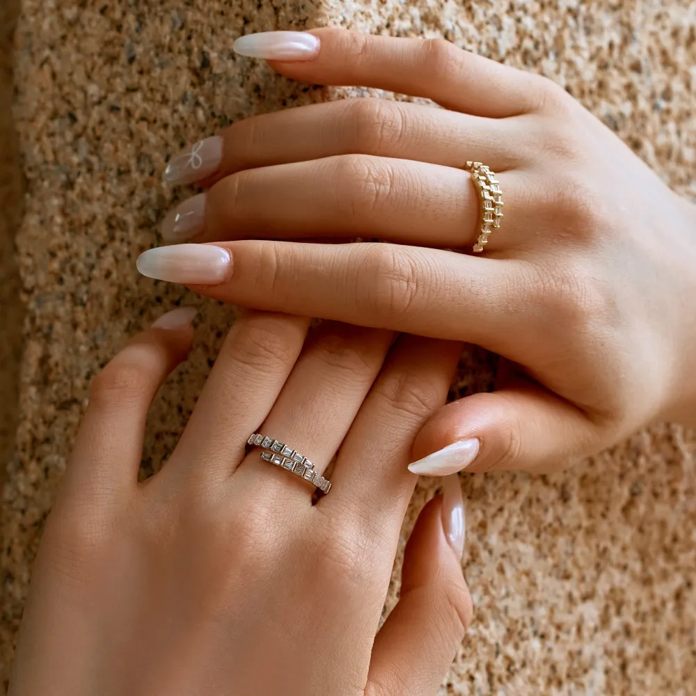 Geometric Ladder Zirconia Open Ring 70400238 - image2