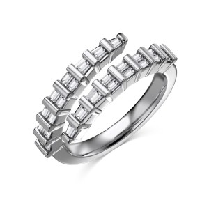 Geometric Ladder Zirconia Open Ring 70400238