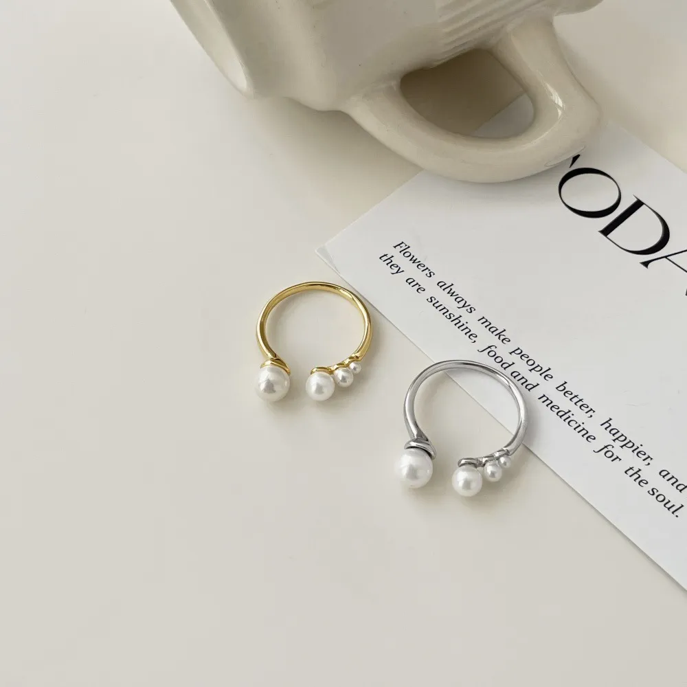 Fresh Water Pearl Vintage Open Ring 70400245 - image1