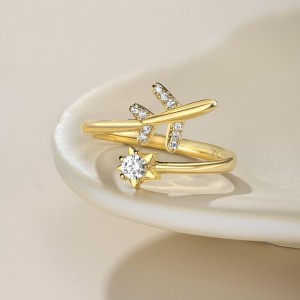 Plane Zirconia Open Ring 70400249