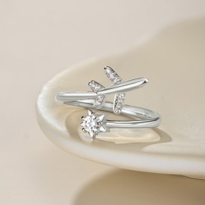Plane Zirconia Open Ring 70400249