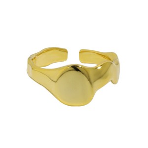 925 Sterling Silver Adjustable Minimalist Irregular Texture Ring 70400259