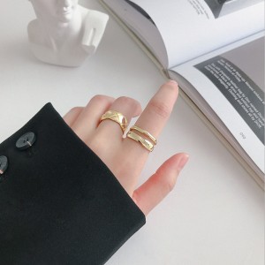 925 Sterling Silver Adjustable Geometric Open Ring 70400268