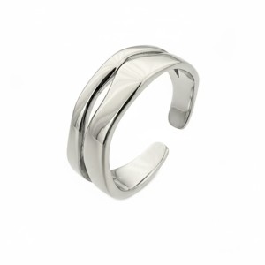 925 Sterling Silver Adjustable Geometric Open Ring 70400268