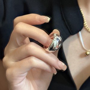 925 Sterling Silver Wide High-Polish Adjustable Open Ring 70400271