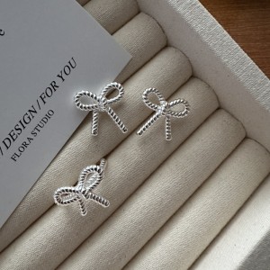 925 Sterling Silver Adjustable Twisted Rope Bow Ring 70400272