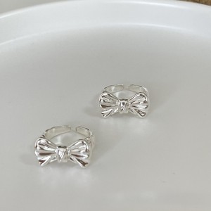 925 Sterling Silver Sculptural Bow Adjustable Ring 70400282