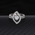 Silver Cubic Zirconia Eye Ring Set 70500002