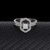 Silver Cubic Zirconia Geometric Ring Set 70500003