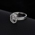 Silver Cubic Zirconia Geometric Ring Set 70500003