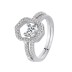 Silver Cubic Zirconia Geometric Ring Set 70500003