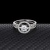 Silver Cubic Zirconia Geometric Ring Set 70500005