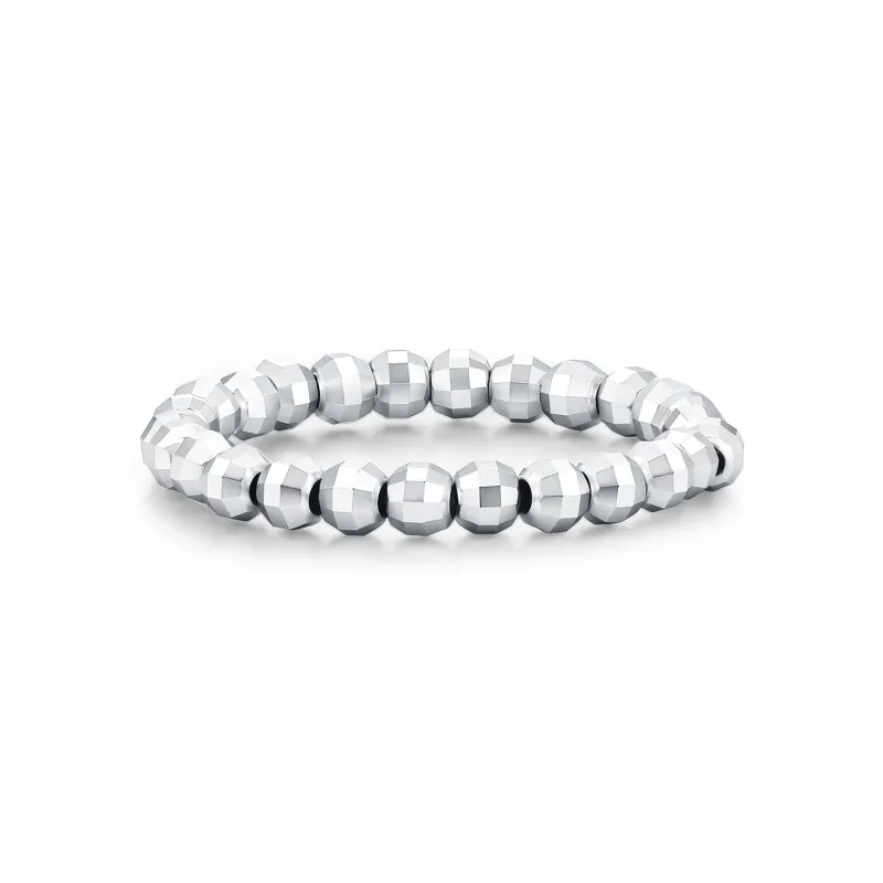Wholesale 925 Sterling Silver Diamond-Cut Beaded Stacking Ring 70600004 Wholesale 925 Sterling Silver Diamond-Cut Beaded Stacking Ring 70600004