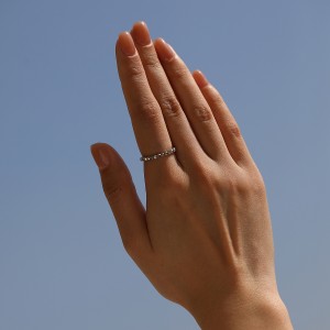 Wholesale 925 Sterling Silver Diamond-Cut Beaded Stacking Ring 70600004