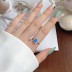 925 Sterling Silver Vintage Zirconia Opal Ring 70700001