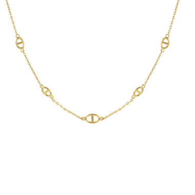 925 Sterling Silver Holes Chain Necklace 80100003