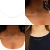 925 Sterling Silver Smile Chain Necklace 80100007