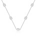 925 Sterling Silver Rectangle CZ Chain Necklaces 80100009