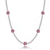 925 Sterling Silver Full CZ Flowers Necklaces 80100010