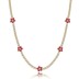 925 Sterling Silver Full CZ Flowers Necklaces 80100011