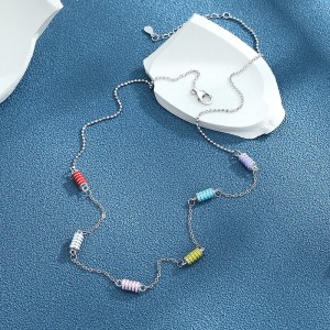 Vintage Enamel Slim Waist Chain Necklaces 80100013