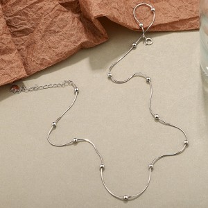 S925 Round Beads Snake Chain Necklace 80100022