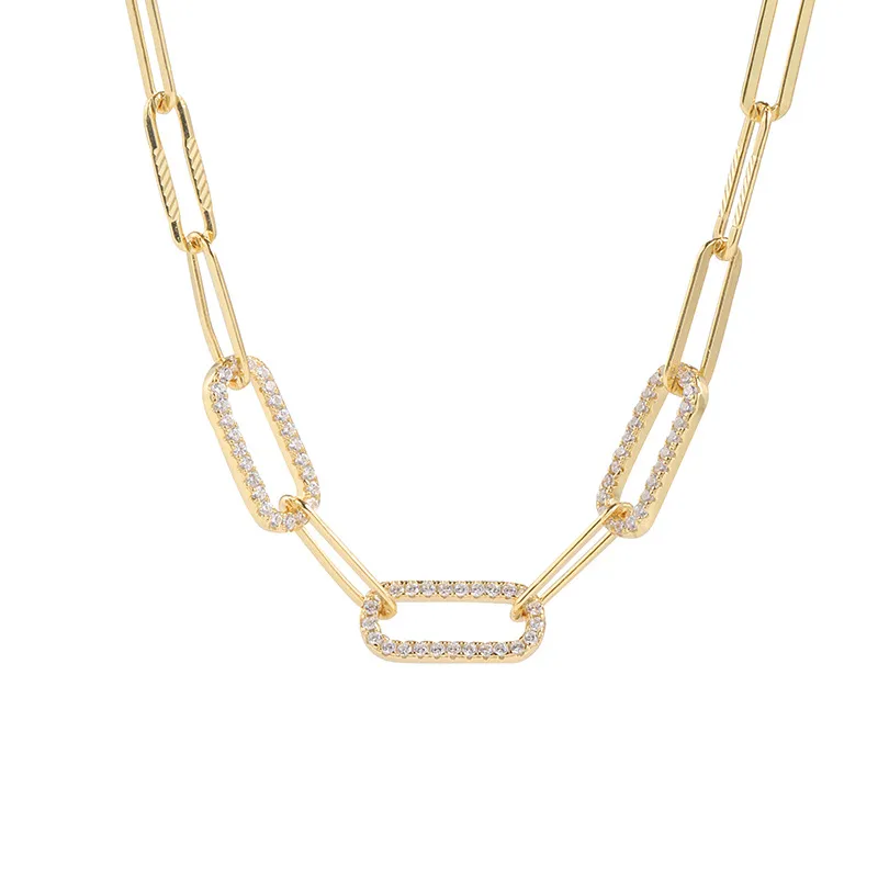 S925 Sterling Silver Hiphop Linked Chain Necklace 80100024