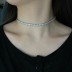 925 Sterling Silver 2/3/4mm Zirconia Tennis Necklace 80100028