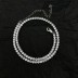 925 Sterling Silver 2/3/4mm Zirconia Tennis Necklace 80100028