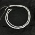 925 Sterling Silver 2/3/4mm Zirconia Tennis Necklace 80100028