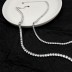 925 Sterling Silver 2/3/4mm Zirconia Tennis Necklace 80100028