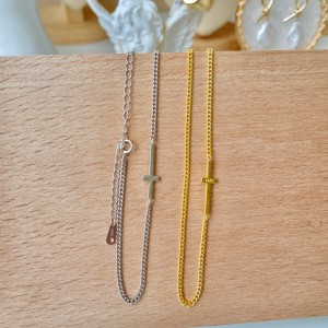 925 Sterling Silver Cross Chain Necklace 80100031
