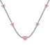 8A Zirconia Flower Heart Pendant Tennis Necklace 80100033