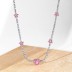 8A Zirconia Flower Heart Pendant Tennis Necklace 80100033