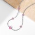 8A Zirconia Flower Heart Pendant Tennis Necklace 80100033